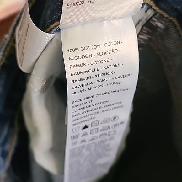 Levi's Low Pro Straight leg Blue Jeans Denim Distressed Women's 26 Cotton Pants - Picture 8 of 10